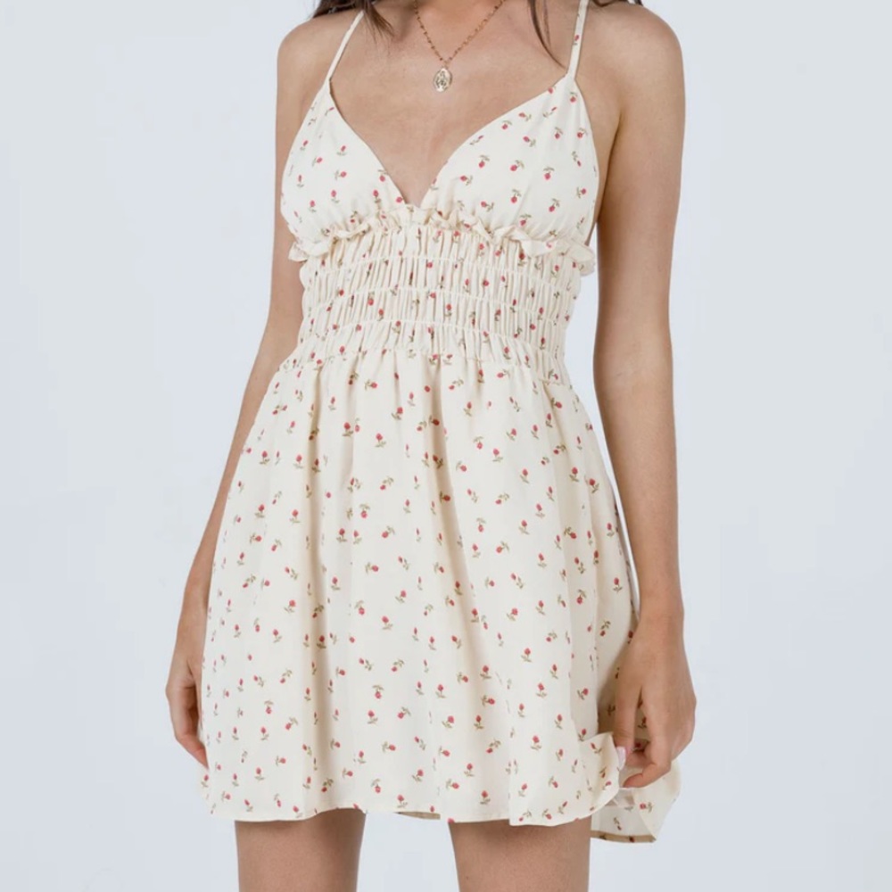 Princess Polly Roza Mini Dress Cream Size 2